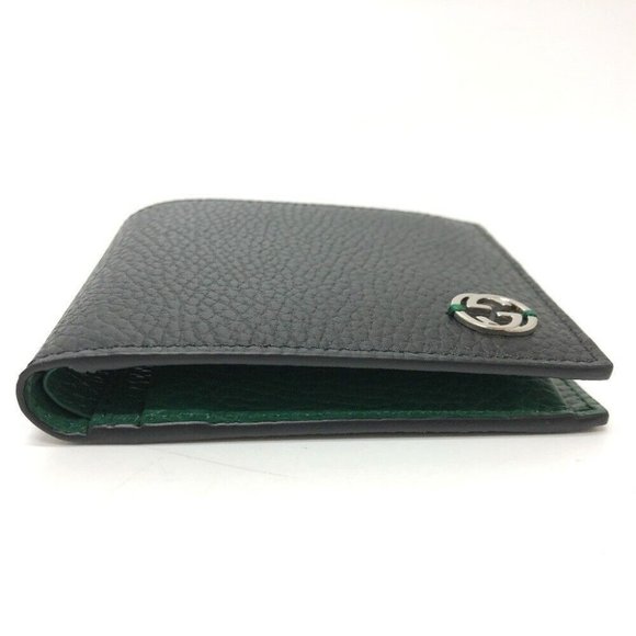 GUCCI Interlocking G Folded wallet Leather Black/SilverHardware - Picture 3 of 13